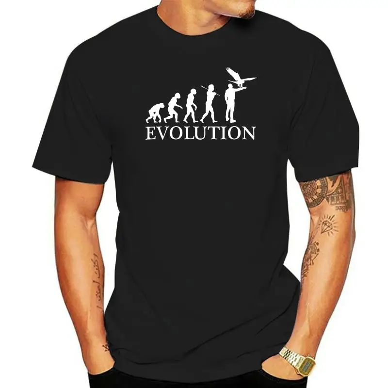 Falconry Evolution Of Man - Мужская футболка, новинка 2022 года, хлопковая футболка с рукавами, модные футболки на заказ