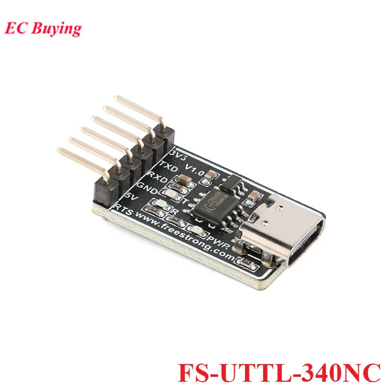 FS-UTTL-340NC Модуль последовательного порта USB к TTL UART Интерфейс Type-C Интеграция чипа CH340NC от 5 В до 3,3 В