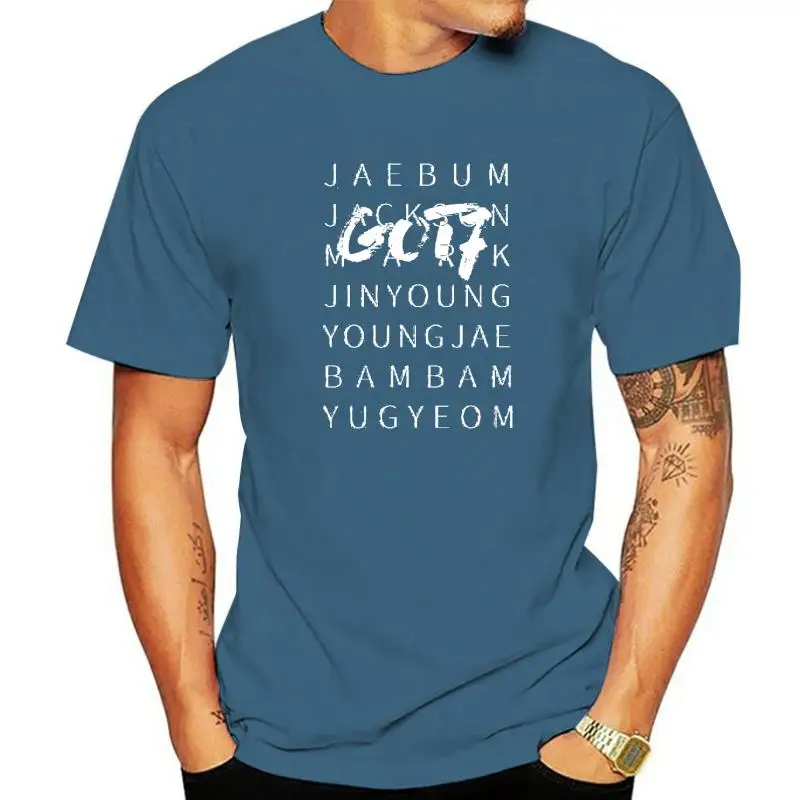 Got7 3D футболка, черная футболка с буквенным принтом, мужская хлопковая футболка большого размера, графическая футболка, Летние Мужские повседневные футболки с коротким рукавом