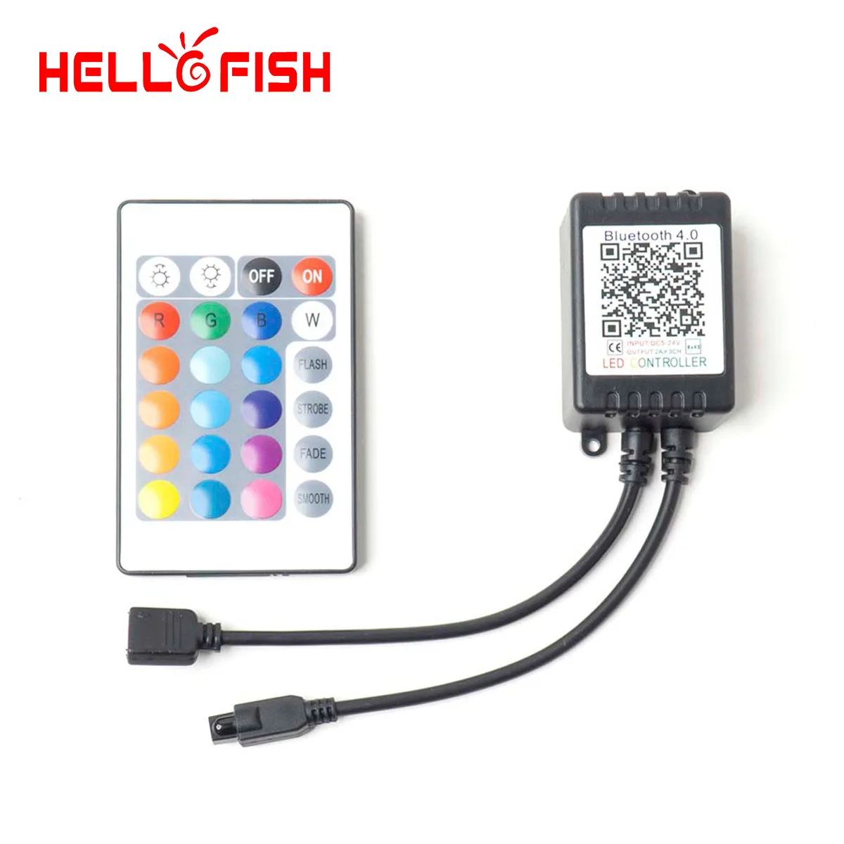 Hello Fish DC12V 6A Bluetooth RGB Контроллер для 3528 5050 светодиодных лент, совместимый с IOS 6.0 и Android 4.0