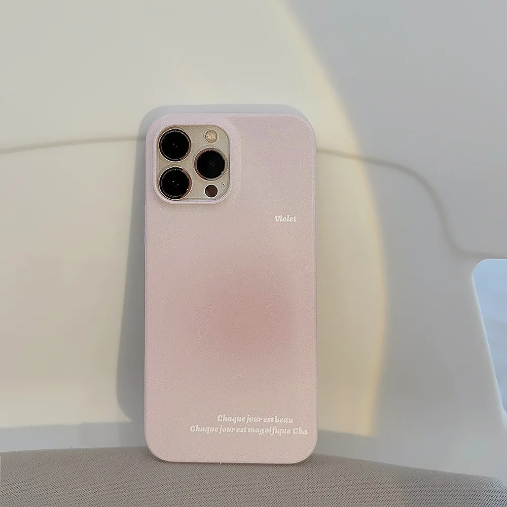 Ins Стиль Розовый Фиолетовый Halo Матовый Чехол для Телефона IPhone15 14 13 12 11 Pro Mini XS Max 8 7 Plus X SE 2020 XR Противоударный Чехол
