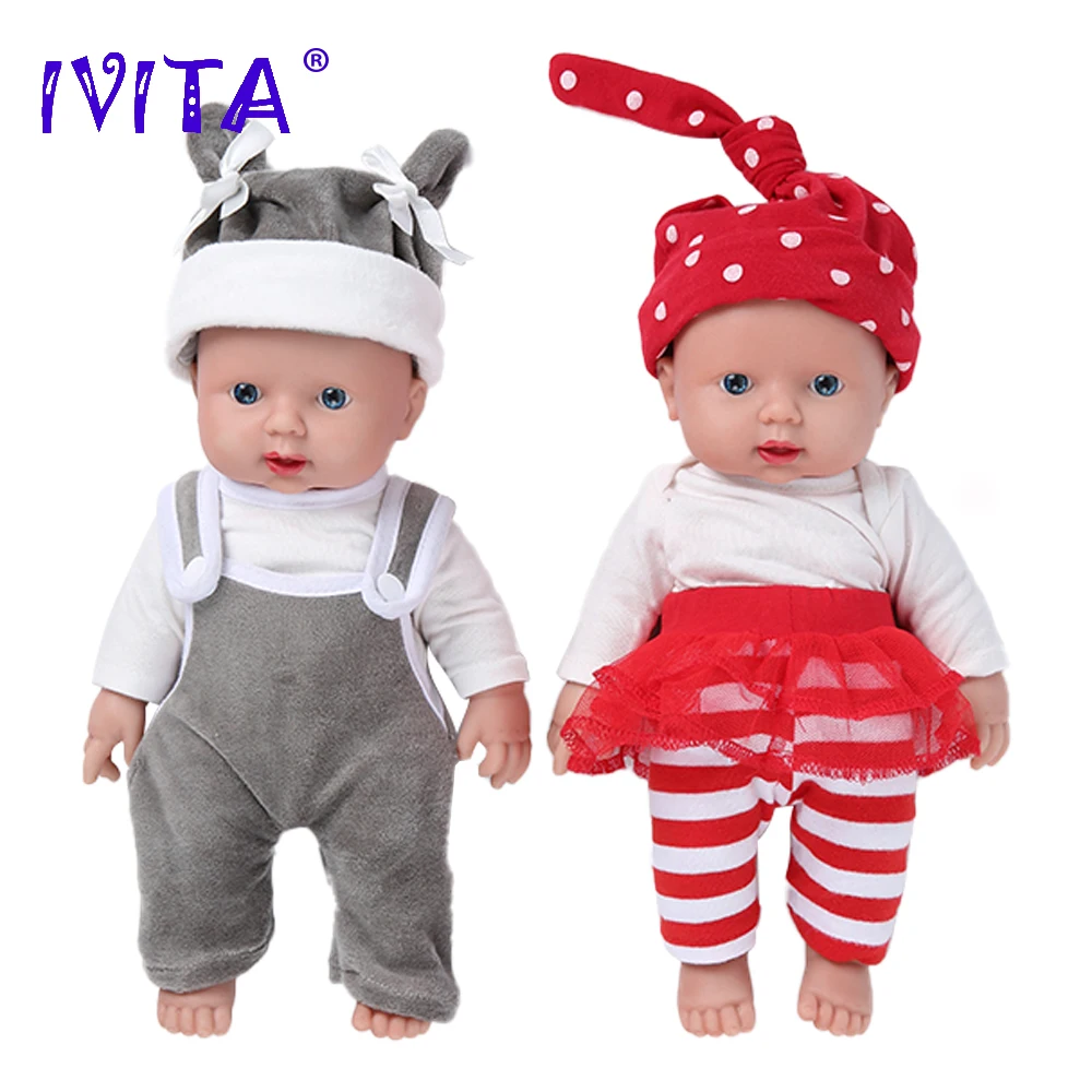 IVITA WG1505 30 см 1100 г 100% Силиконовая Кукла-Реборн для Всего Тела Реалистичные Детские Игрушки Мягкие Куклы Bebe для Детей Рождественский Подарок