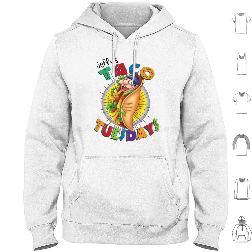 Jeffy Taco Tuesdays-Забавная Толстовка с капюшоном с персонажем Sml из хлопка С длинным рукавом Sml Jeffy Jeffy Sml Логотип Sml Jeffy В тренде Youtube