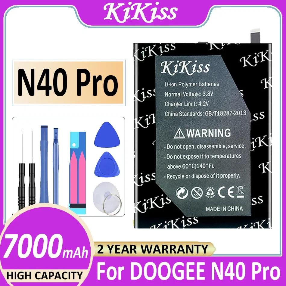 KiKiss BAT2119136380 Мощный Аккумулятор емкостью 7000 мАч Для DOOGEE N40 Pro Высокой Емкости Batterij