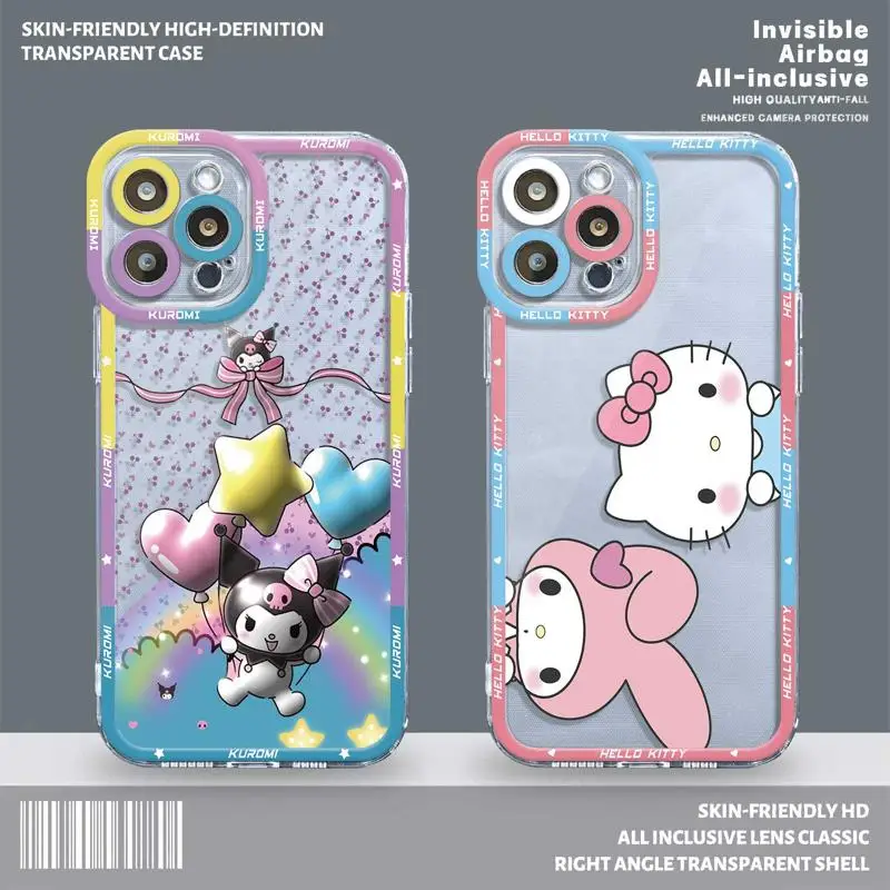 Kuromi Star Hello Kitty My Melody Прозрачный Чехол Для Телефона Xiaomi Poco X3 NFC X3Pro X4Pro M3 Pro Мягкий Чехол для Mi 11 Lite 11T Pro