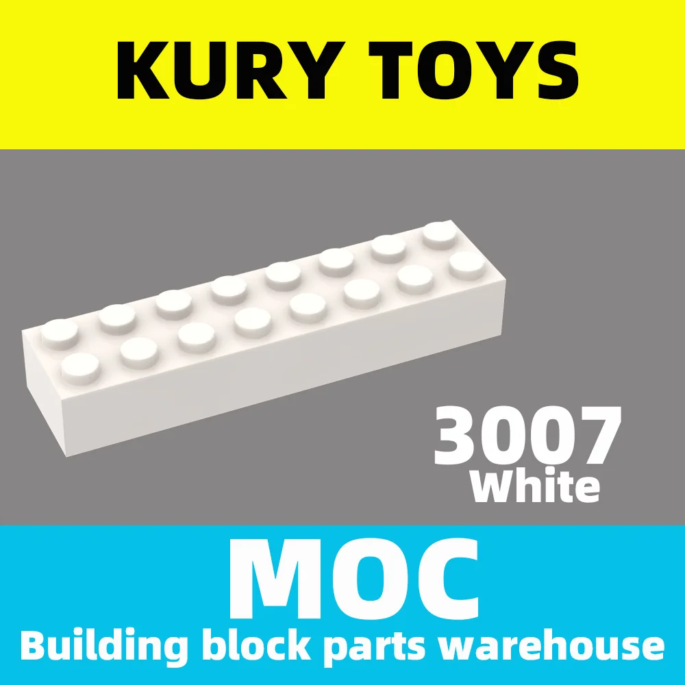 Kury Toys DIY MOC для 3007 10шт строительных блоков для кирпича 2 x 8 для кирпича