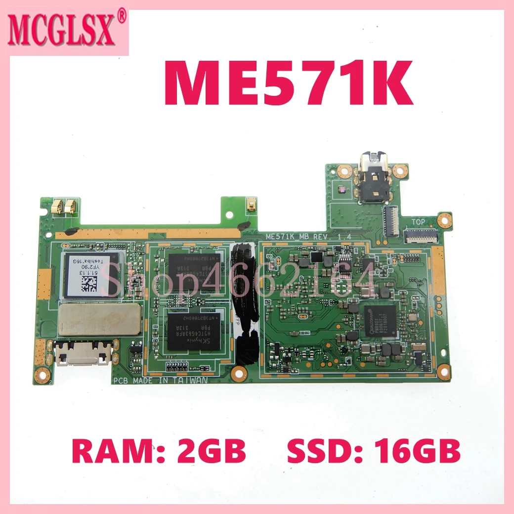 ME571K 2 ГБ Оперативной Памяти 16 ГБ SSD Версии 1.4 Материнская Плата Для ASUS Google Nexus 7 ME571K K008 Материнская Плата Планшета Бесплатная Доставка