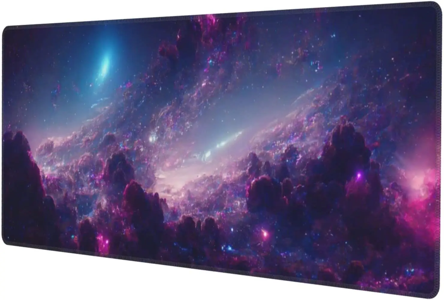 Nebula Galaxy Расширенный Большой Игровой Коврик Для мыши На Нескользящей Резиновой Основе С Прошитыми Краями 31,5 X 11,8 Дюйма