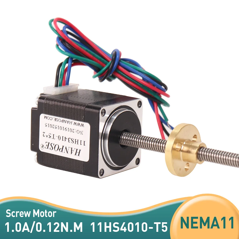 Nema11 шаговый двигатель Т-образный винт 11HS4010-T5 1.0A 0.12N.m 28X40 мм длина 200 250 300 мм большой крутящий момент для мини-3D-принтера с ЧПУ