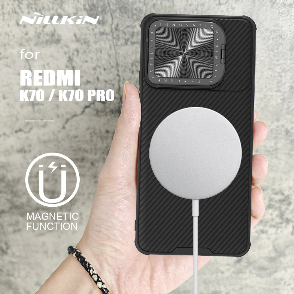 Nillkin для Xiaomi Redmi K70/K70 Pro 5G Case Camshield Prop Магнитная Крышка с Подставкой для камеры Чехол для объектива Redmi K70 Pro