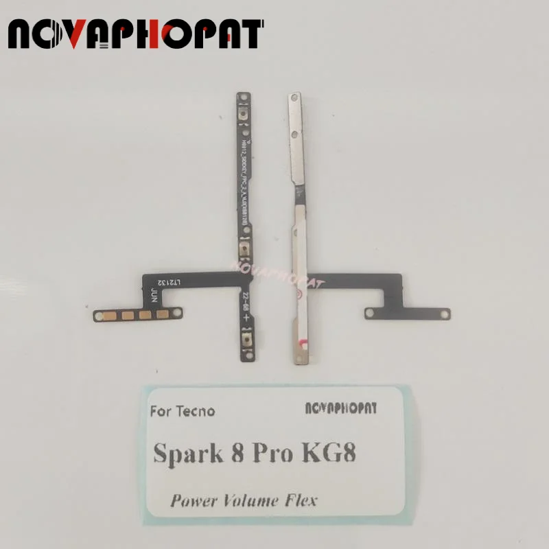 Novaphopat для Tecno Spark 8 Pro KG8 Включение выключение Увеличение громкости лента кнопка питания гибкий кабель