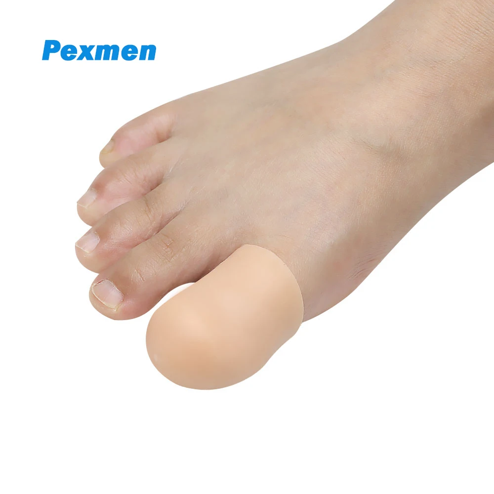 Pexmen 2шт Гелевые Накладки для Большого Пальца Ноги Защищают Пальцы Ног от Трения Вросших Ногтей На Ногах Натоптышей Мозолей и Волдырей Средства по Уходу За ногами