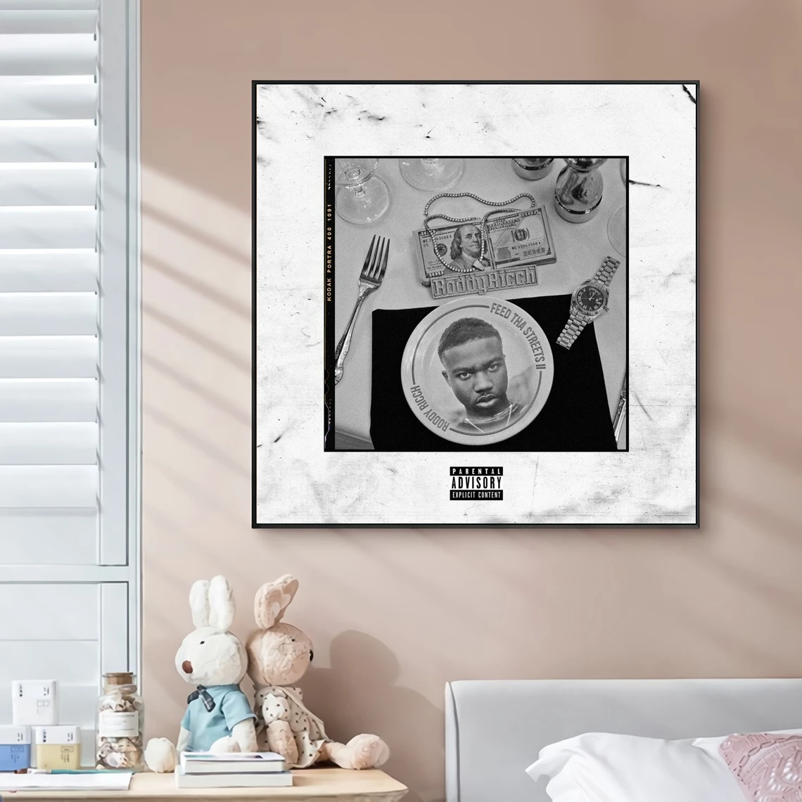 Roddy Ricch Feed Tha Streets II Обложка музыкального альбома, холст, плакат, хип-хоп Рэпер, поп-музыка, Настенная живопись знаменитостей, Художественное оформление
