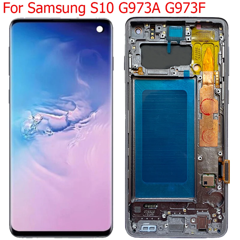 S10 Дисплей для Samsung S10 ЖК-дисплей С Заменой Рамки 6,1 