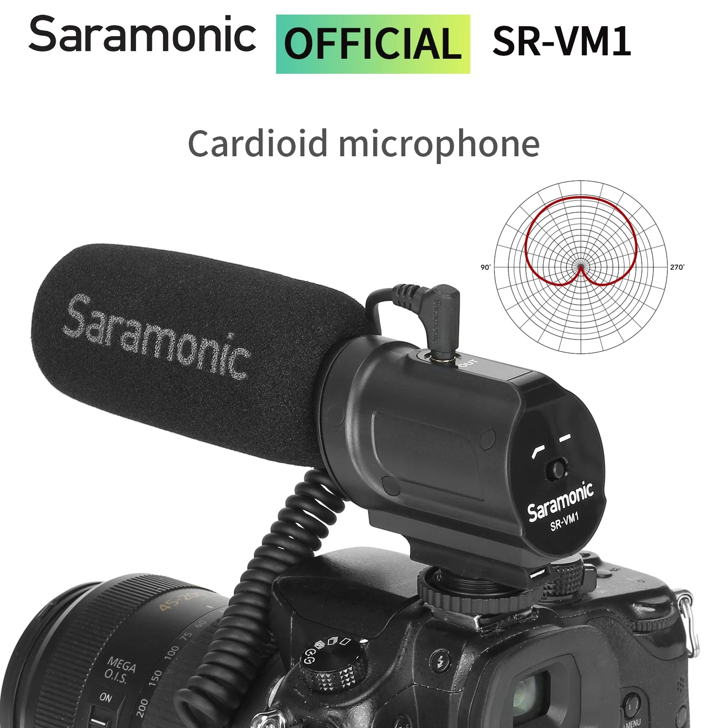 Saramonic SR-VM1 Кардиоидный Встроенный микрофон-Дробовик для зеркальных камер iPhone Android XLR-Микрофон для Фильма о Видеоинтервью