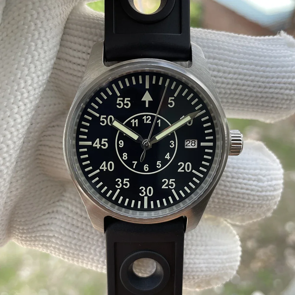 SD1940T Часы для дайвинга Бесплатная доставка Сапфировое стекло STEELDIVE Design 200 м Водонепроницаемые Зеленые светящиеся механические мужские часы