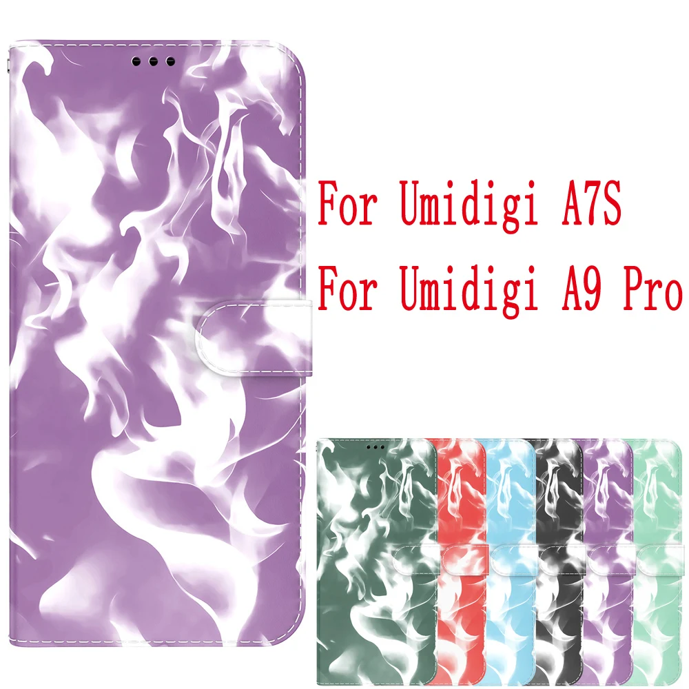 Sunjolly Для Umidigi A7S A9 Pro Чехол-книжка Из натуральной Кожи с Откидной Подставкой Для карт-Кошелька