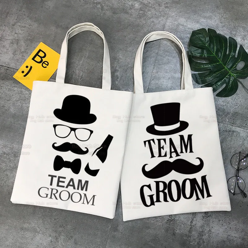 Team Groon Холщовая сумка-тоут для одной вечеринки, Эко-сумка для покупок, сумка через плечо большой емкости, складная Пляжная сумка для покупок