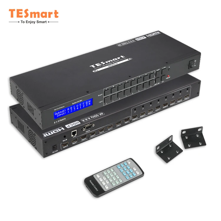 TESmart ODM & ODM 8X8 8 Видеоматрица Ultra HD 4k 60Hz HDCP2.2 HDMI Smart EDID IR Rremote LAN RS232 Control HDMI Матрица