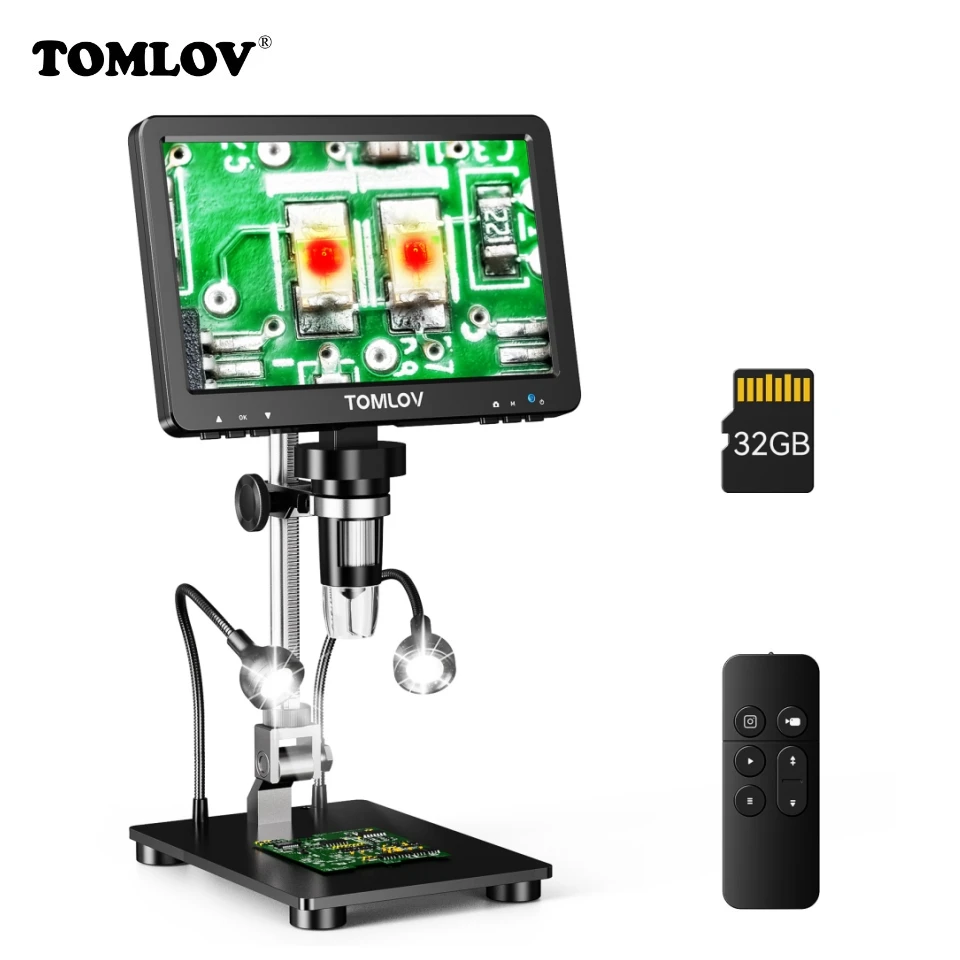 TOMLOV Микроскоп DM9 Pro HDMI USB Цифровой 7 