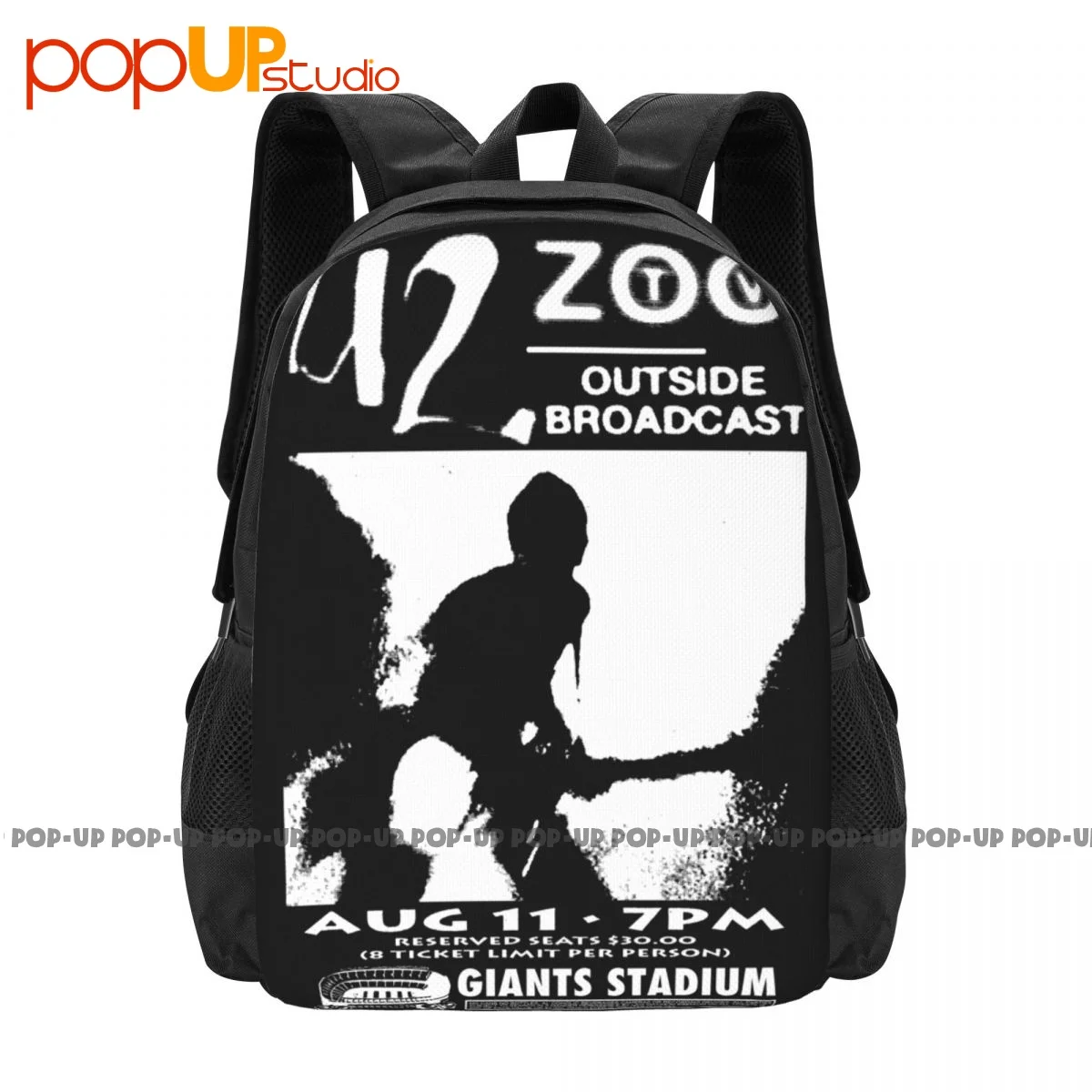 U2 Outside Broadcast Giants Stadium Band Рюкзак С Логотипом Группы Большой Емкости Винтажная Сумка Для Обуви Экологичная Школьная Спортивная Сумка