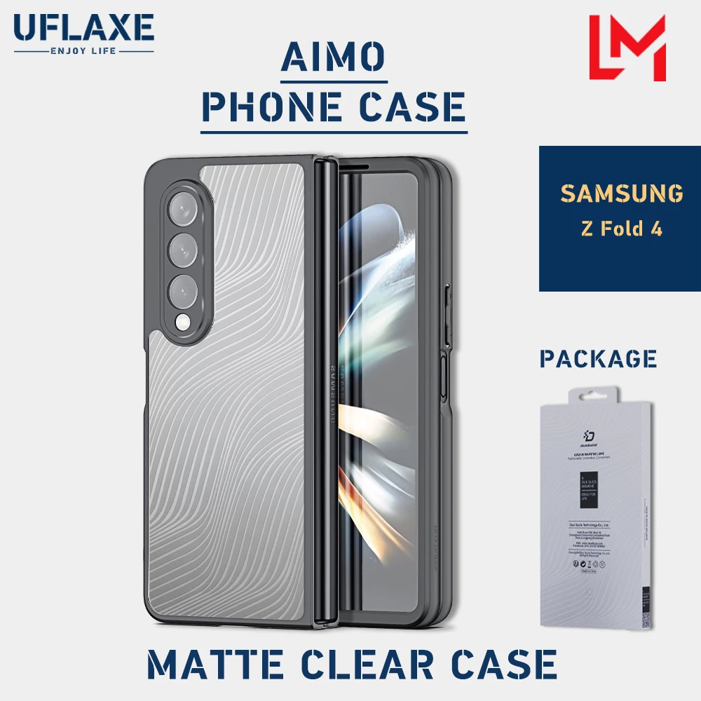 UFLAXE AIMO Противоударный Жесткий Чехол для Samsung Galaxy Z Fold 4 Матовый Прозрачный Полный Защитный Чехол антижелтый Защитный Корпус