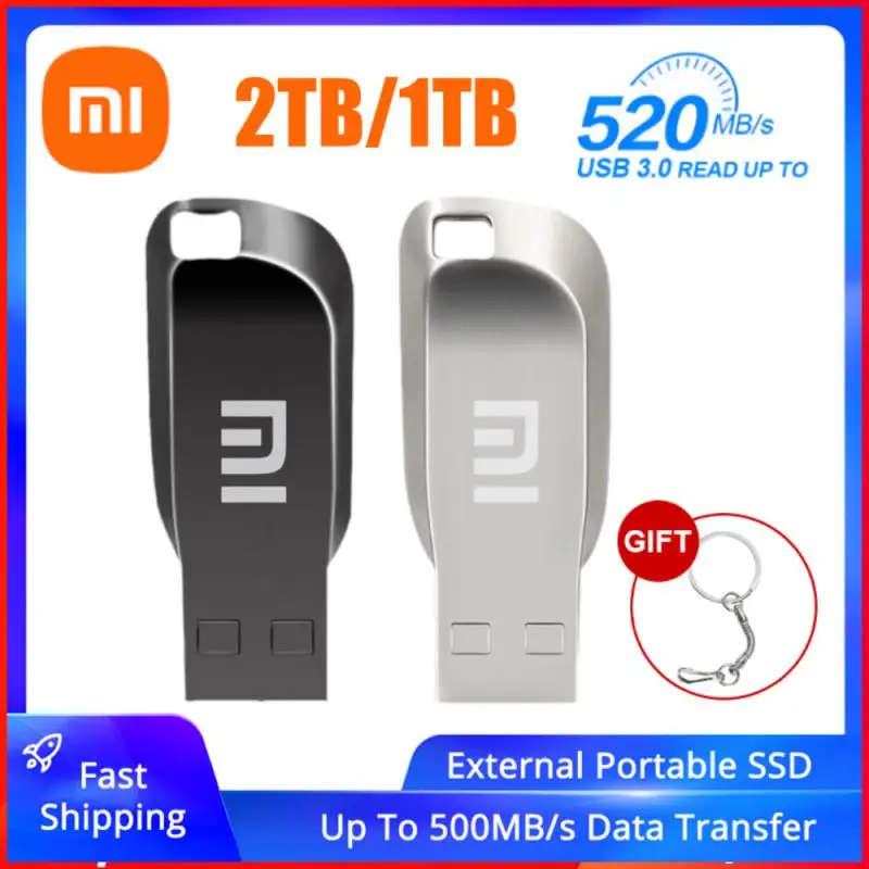 Xiaomi 2 ТБ Портативный 3,0 Флешка 1 ТБ Высокоскоростной USB Флэш-накопители Металлическая Ручка-накопитель USB Stick 512 ГБ 256 гб 128 гб Memoria USB для Com