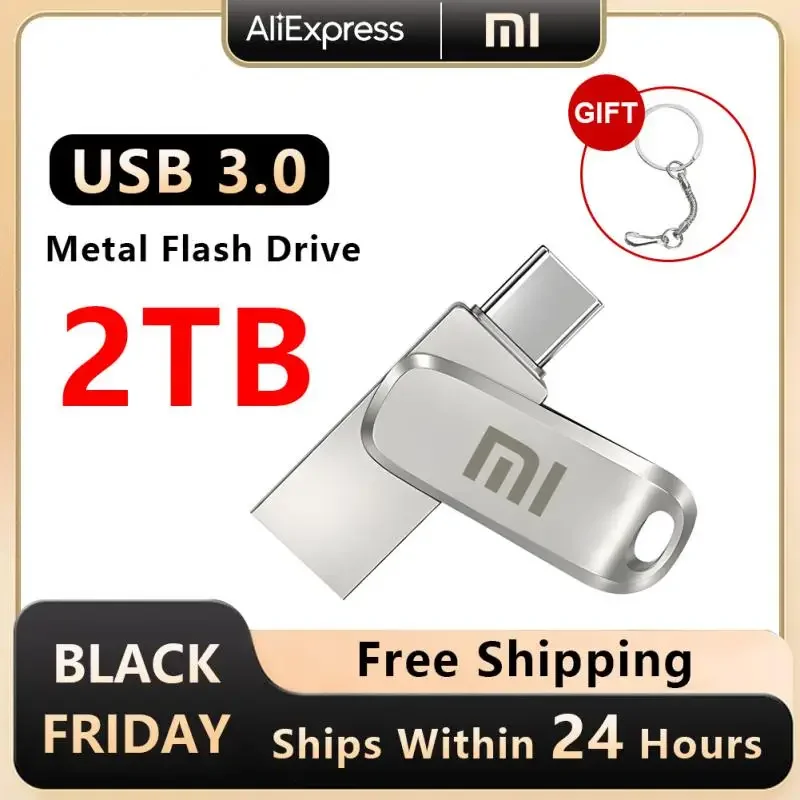 Xiaomi U Disk 2 ТБ 1 ТБ 512 ГБ Портативный Флеш-накопитель Высокоскоростной USB 3.0 Флэш-Накопитель Type-C Интерфейс Водонепроницаемый Memoria Usb Flash Disk