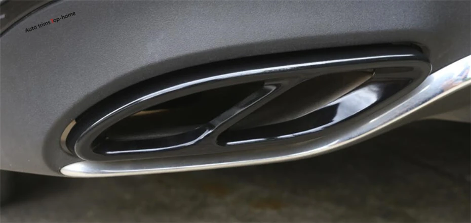 Yimaautotrims Для Mercedes Benz GLE Class W166 & Coupe C292 2015 2016 2017 Внешний Наконечник Глушителя Выхлопной Трубы Комплект Крышки Рамы