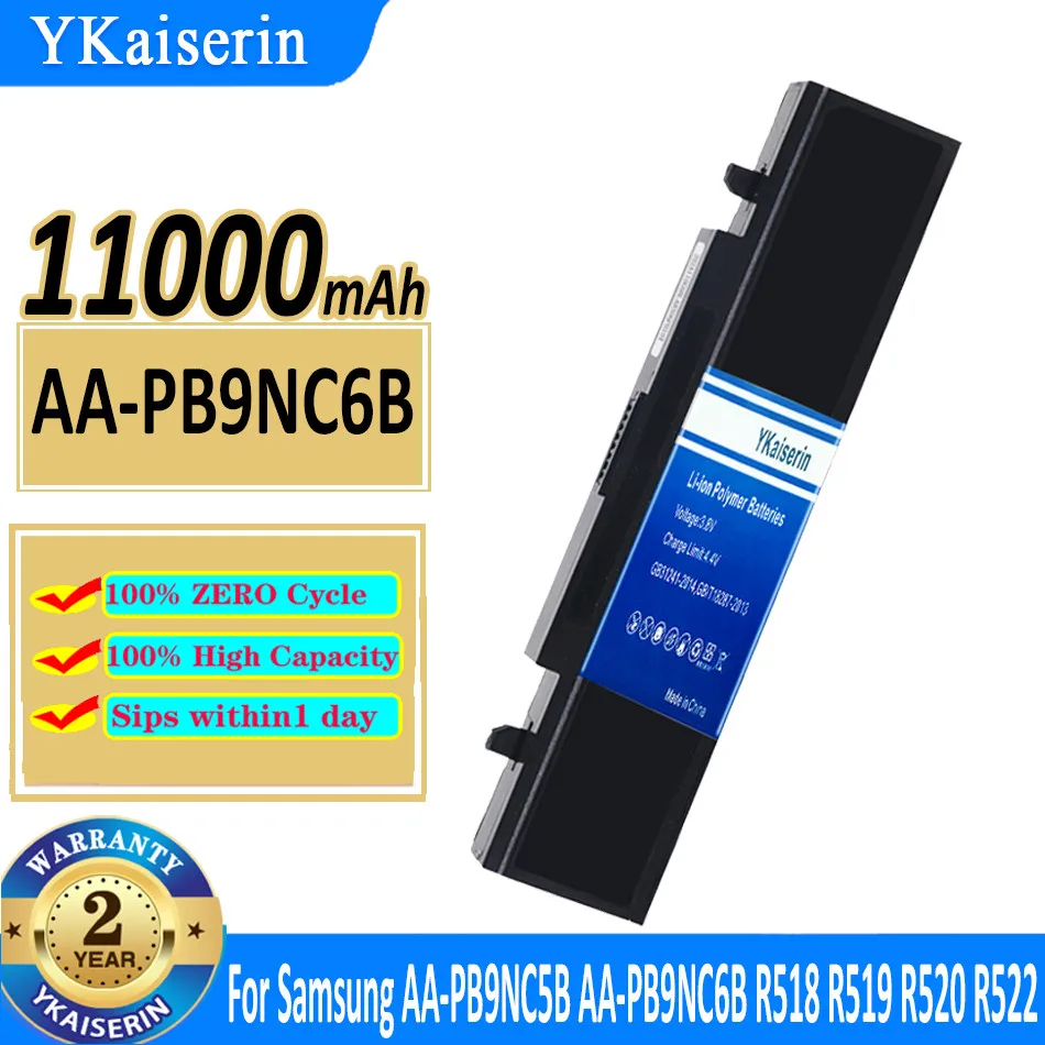 YKaiserin Аккумулятор для ноутбука SamSung AA-PB9NC6B AA-PB9NS6B AA-PB9NC6W AA-PL9NC6W R428 R429 R468 NP300 NP350 RV410 RV509 R530