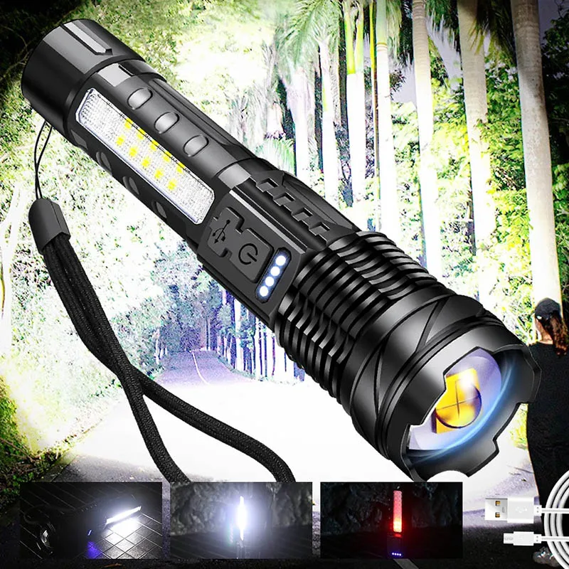 ZK20 Мощные фонари, Тактические фонари, аварийные прожекторы, Телескопический реактивный луч, USB-аккумуляторное наружное освещение.