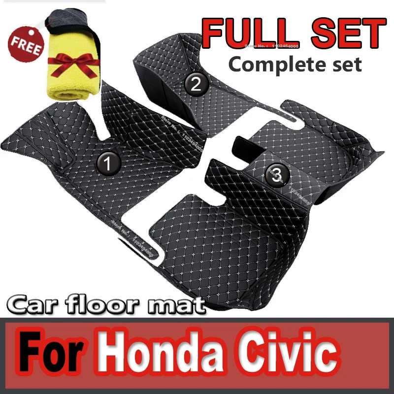 Автомобильные коврики для Honda Civic 2022-2023, автомобильные накладки для ног на заказ, аксессуары для автомобильных ковровых покрытий