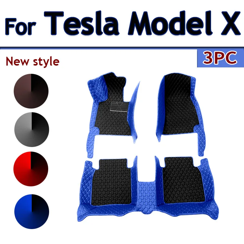 Автомобильные Коврики Напольные Для Tesla Model X 2016 ~ 2022 6-Местный Набор Ковриков Для Защиты От грязи Для Tesla Model X Accessoires 2022 Автомобильные Аксессуары