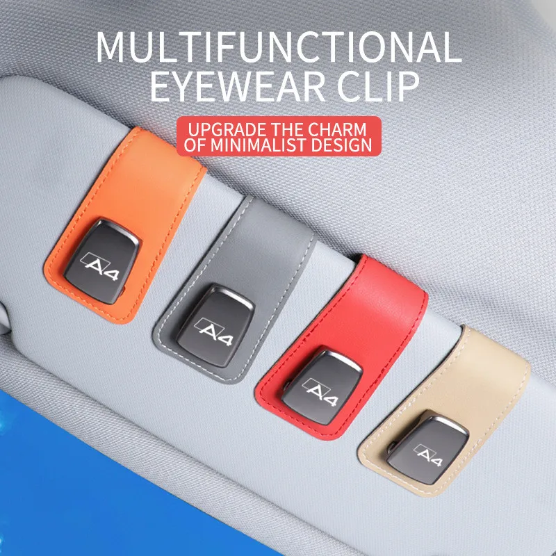 Автомобильный держатель для очков Хранение очков для Audi A4 Авто Аксессуары для организации интерьера Автомобильный держатель для солнцезащитных очков