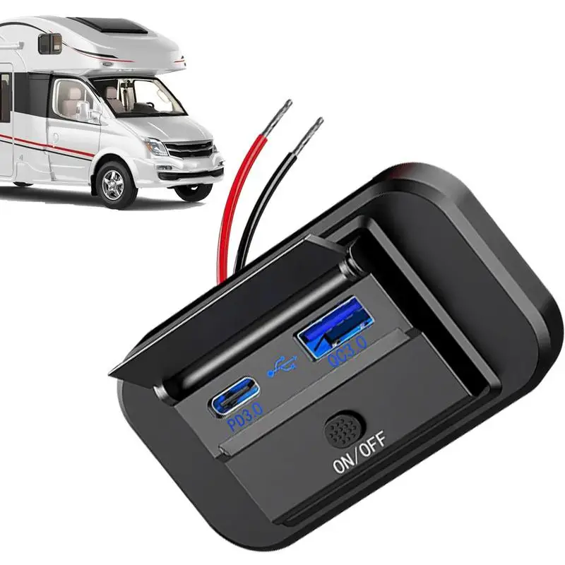 Адаптер автомобильного Зарядного устройства Быстрая Зарядка USB C Автомобильное Зарядное Устройство Для телефона Автомобильное Зарядное Устройство Для телефона PD & QC3.0 Двухпортовый USB C Прикуриватель