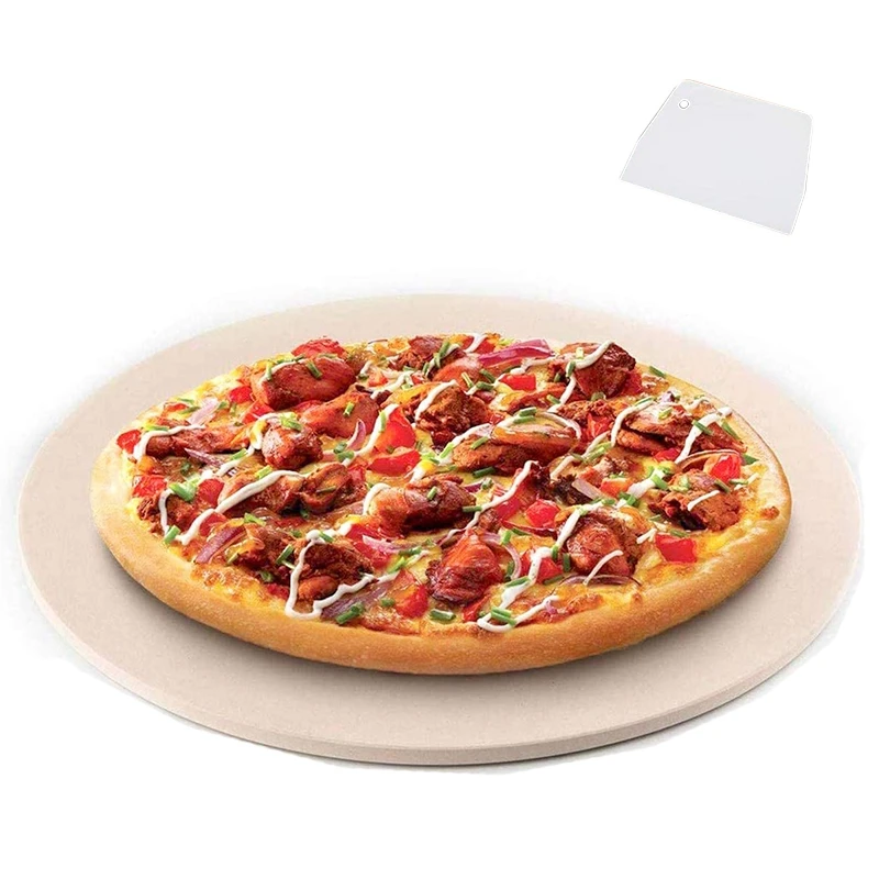 Акция! Камень для пиццы, Круглый камень для пиццы для гриля и духовки, Приготовление пиццы, стейка, форма для пиццы из кордиерита толщиной дюйм, Кулинария и выпечка