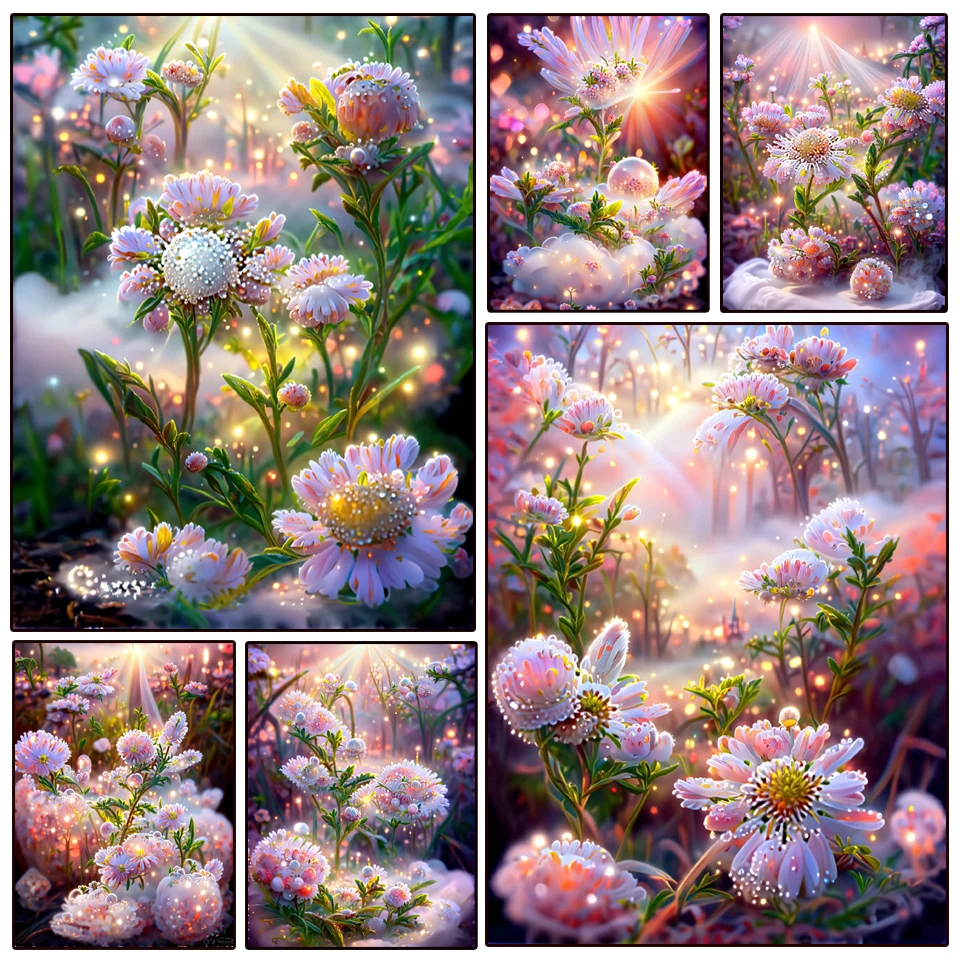 Алмазная картина Dream Garden 5D Новое поступление, вышивка розовой ромашкой, фантазийный цветок, мозаика для вышивки крестом, домашний декор ручной работы