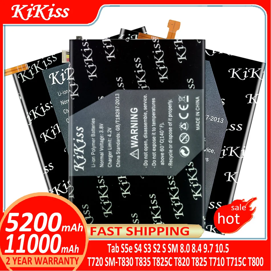 Батарея KiKiss Для Samsung Tab S5e S4 S3 S2 S SM 8,0 8,4 9,7 10,5 T720 SM-T830 T835 T825C T820 T825 T810 T815 T710 T715C T800