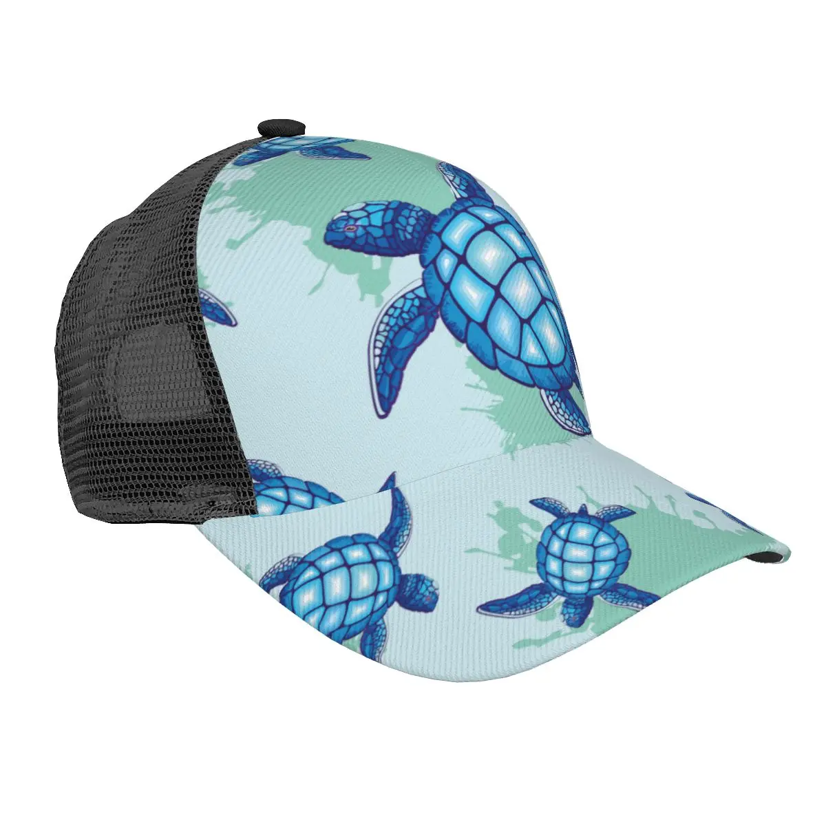 Бейсбольная кепка с 3D принтом морских черепах и изогнутыми полями, Повседневная Солнцезащитная шляпа для мужчин и женщин