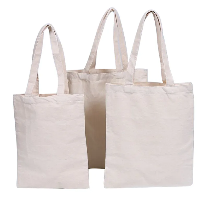 Белые холщовые Сумки для покупок, Эко-многоразовая складная сумка через плечо, Большая сумка, Тканевая Хлопковая сумка-тоут для женщин, Сумки для покупок, 1 шт.
