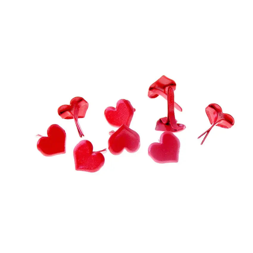 Бесплатная доставка 100шт Красные Пастельные Сердечки для Скрапбукинга, Праздничные украшения и подарки 9x8 мм J3422