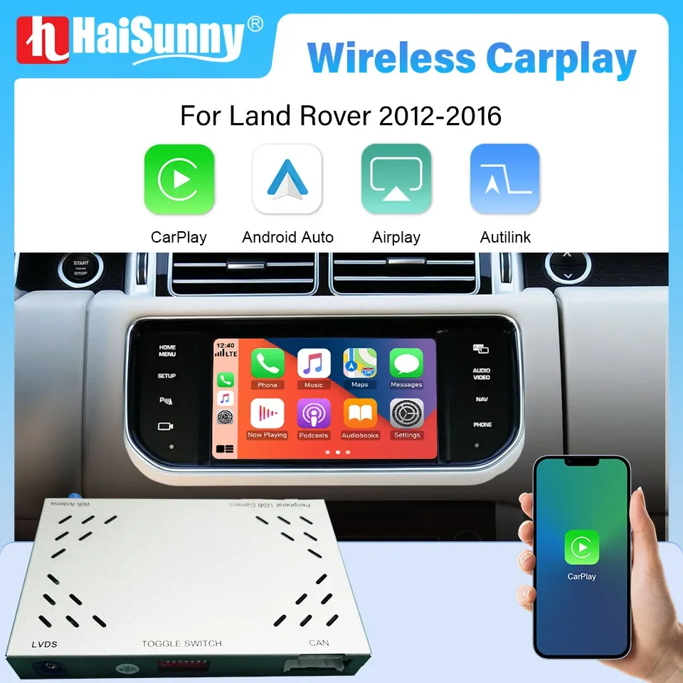 Беспроводная автоматическая модернизация CarPlay Android для Land Rover Evoque Discovery Sport Поддержка Bosch Android AirPlay с автоматической зеркальной связью