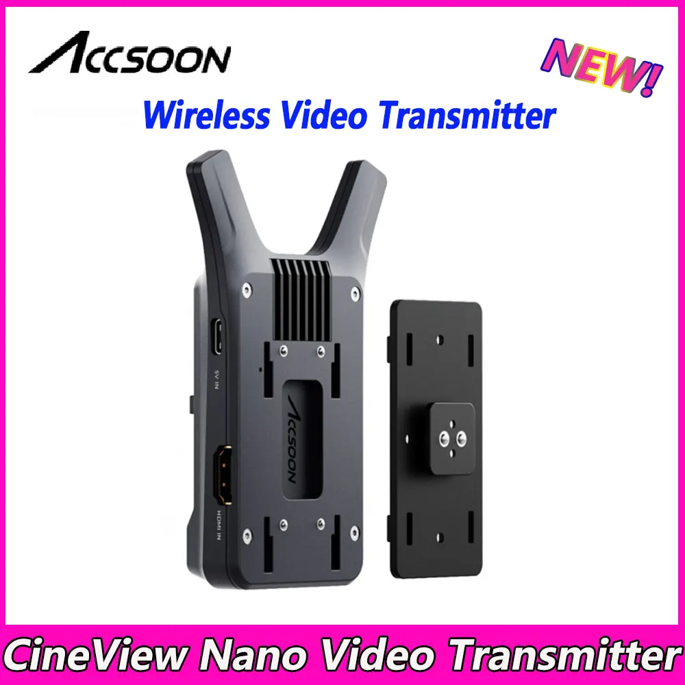 Беспроводной видеопередатчик Accsoon CineView Nano с 5 ГГц HDMI-совместимым входом и радиусом действия 150 м для планшетов и телефонов