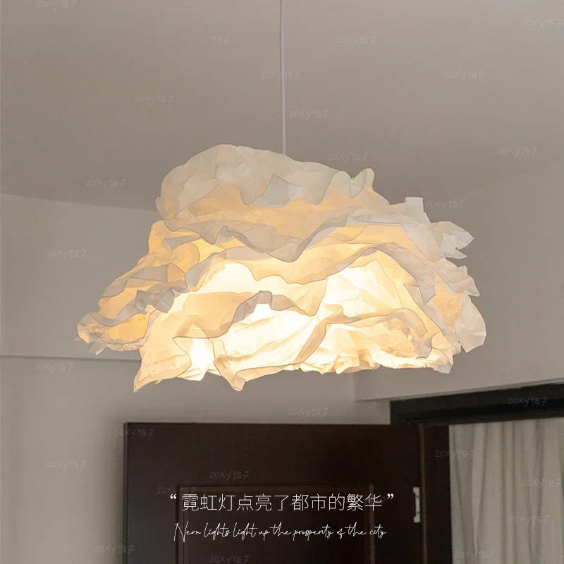 Бесшумная бумажная люстра в японском стиле Средневековой эпохи Creative Cloud Room Спальня Кабинет Ретро-лампы