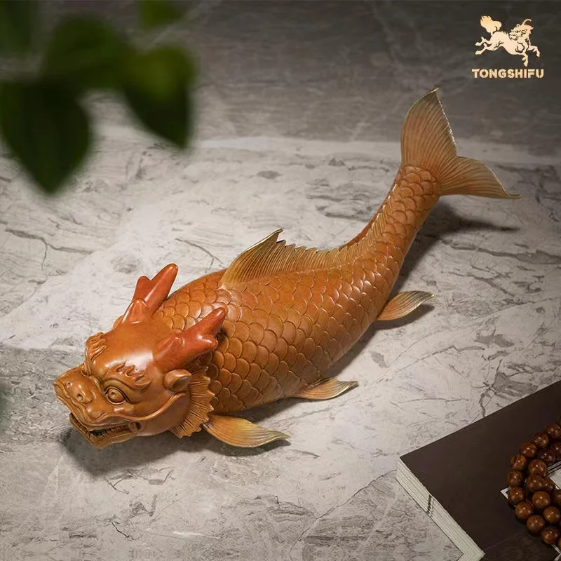 Бизнес-магазин компании в Юго-Восточной Азии Эффективный Талисман Привлечения денег LUCKY Arowana рыба-дракон ФЭН-ШУЙ медная статуя