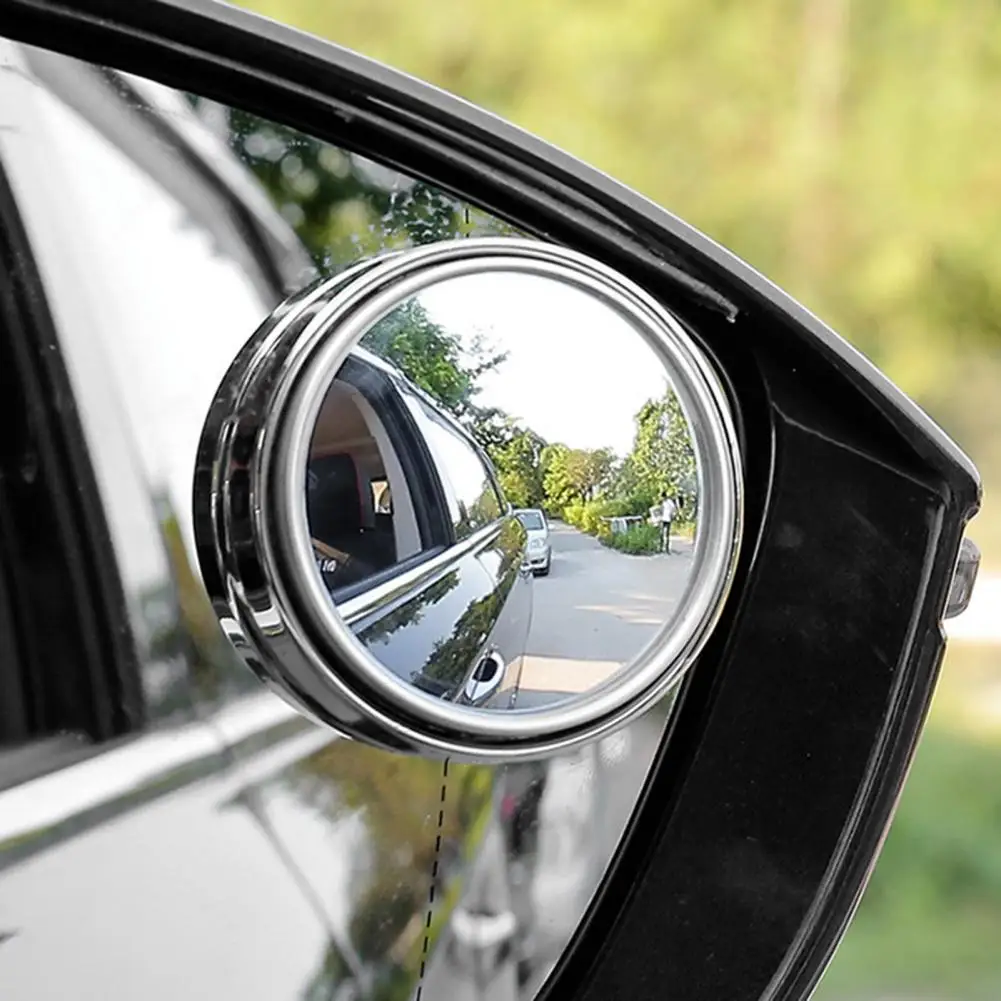 Боковое зеркало автомобиля Простое в установке Универсальное Круглое, легко просматриваемое Зеркало заднего вида автомобиля, зеркало в слепой зоне, прочно приклеивается