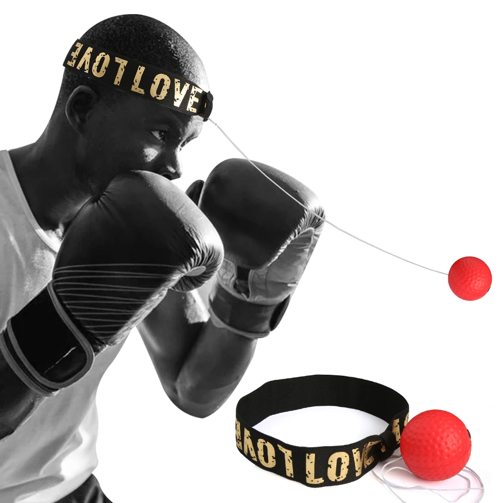 Боксерский скоростной мяч для ММА Санда Тренировка реакции рук и глаз, установленный на голове полиуретановый ударный мяч, Домашний мешок с песком, оборудование для фитнеса и бокса