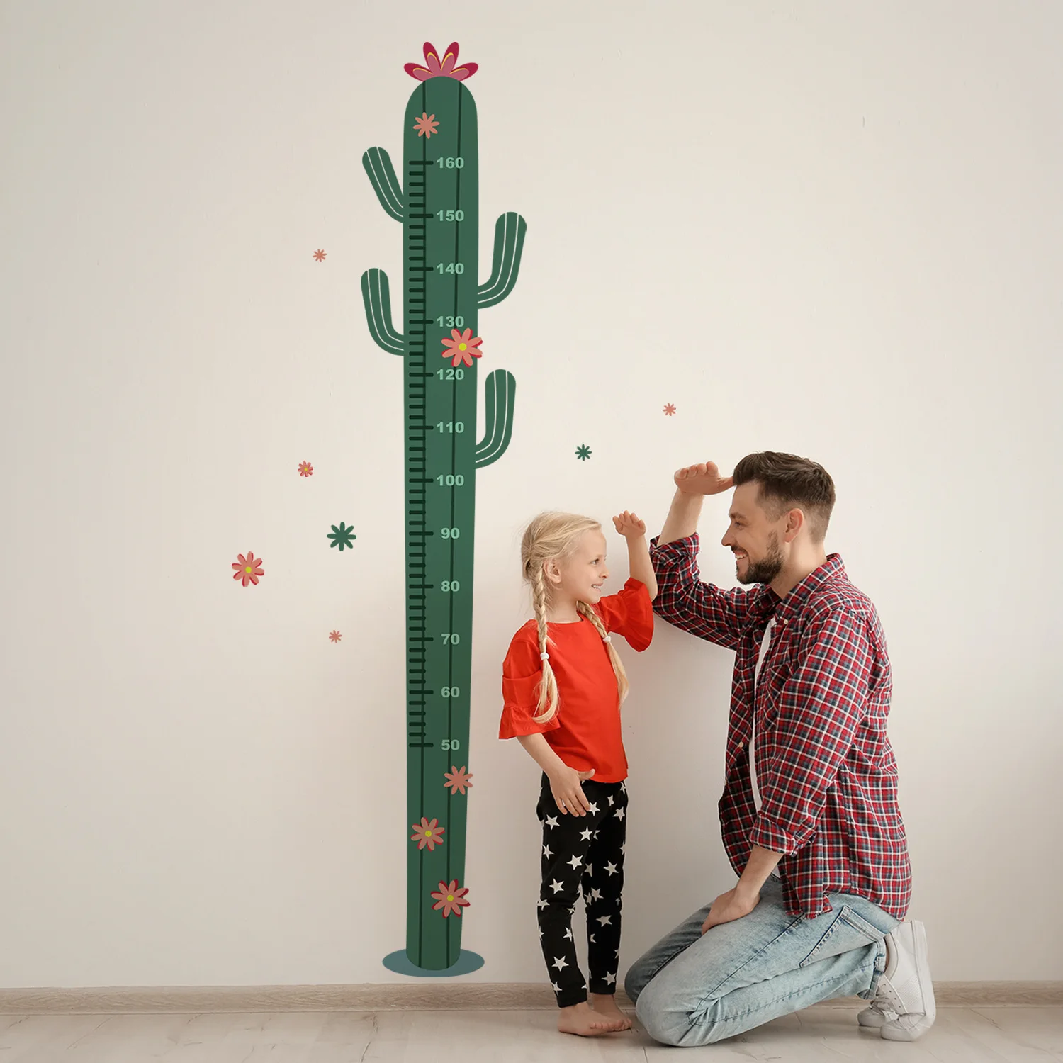 Большая диаграмма роста кактуса для детей, наклейки на стены, Измерьте рост детской линейкой, художественным оформлением детской комнаты Для мальчиков и девочек
