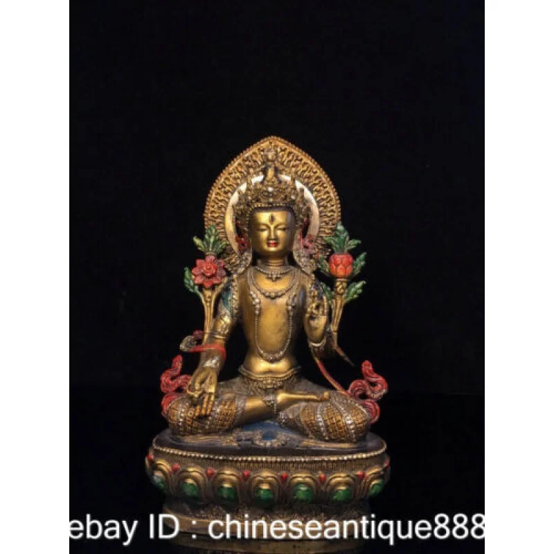 Буддизм Старого Тибета, Бронзовая Позолоченная статуя Будды богини Тара кван-инь Гуаньинь