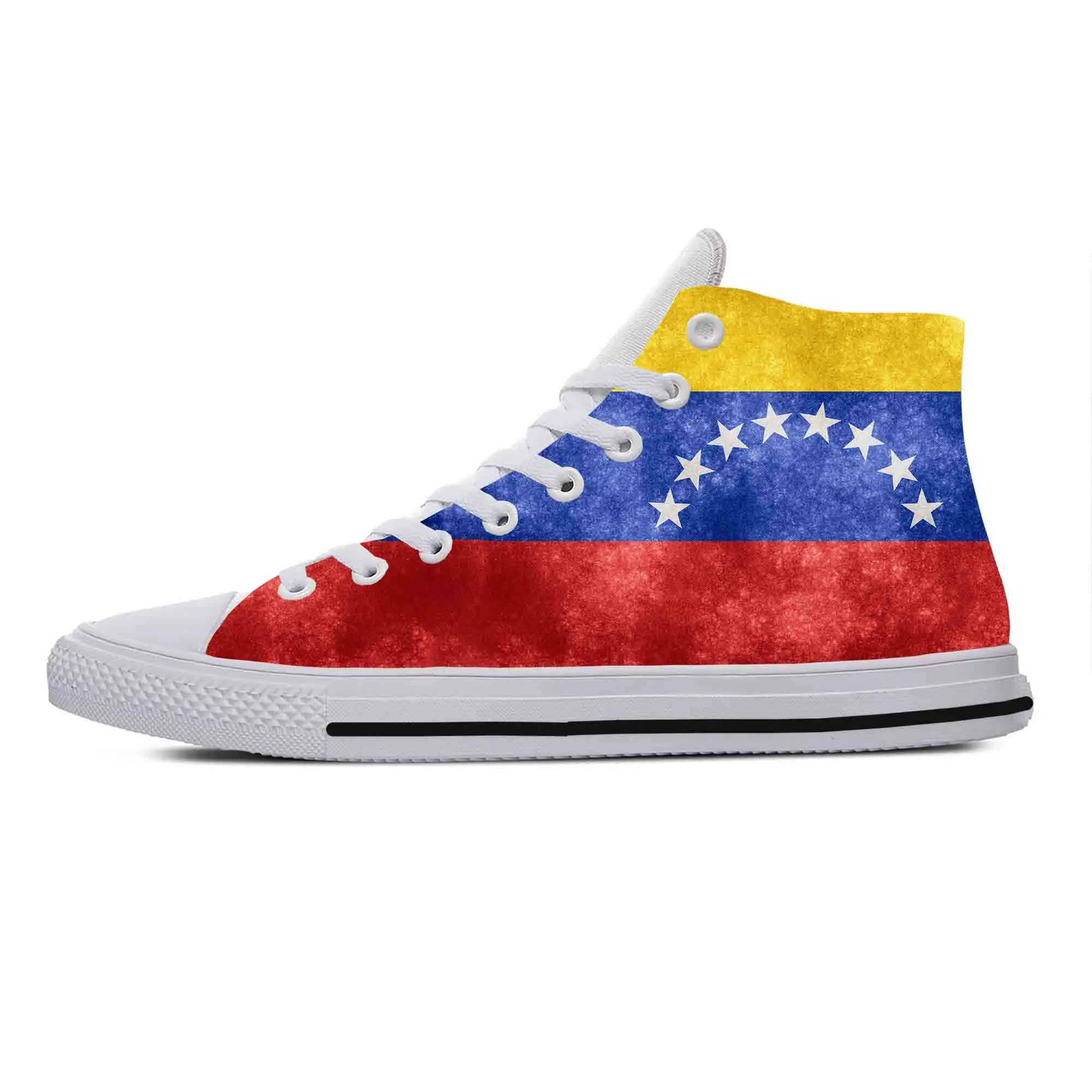 Венесуэла Венесуэльский Флаг Патриотическая Гордость Модная Повседневная Тканевая Обувь С Высоким Берцем, Удобные Дышащие Мужские И Женские Кроссовки С 3D Принтом